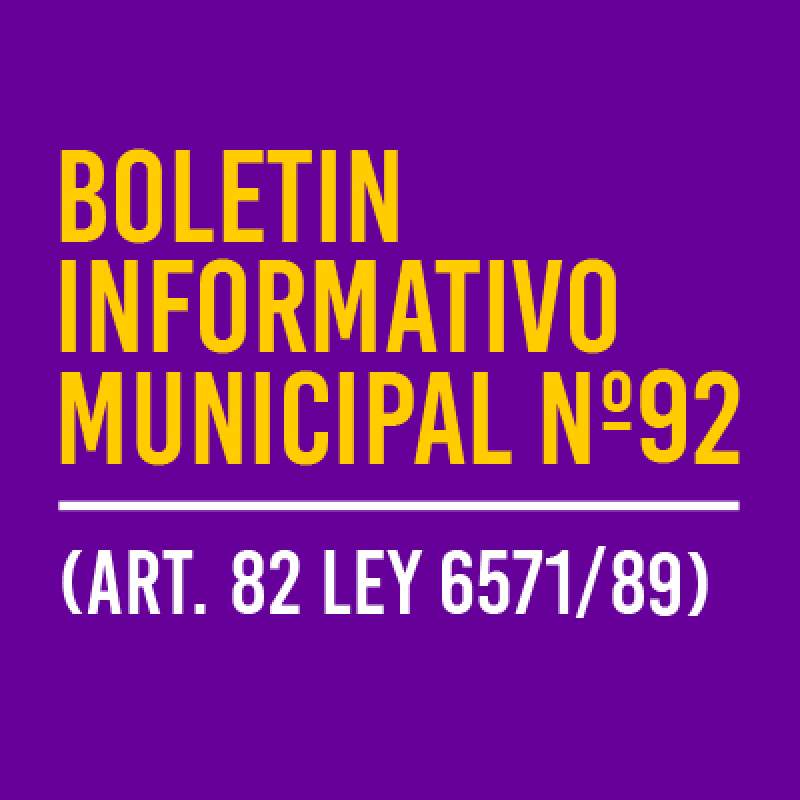 Boletin Informativo Municipal N92